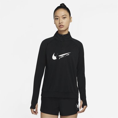 Nike DriFit Swoosh Midlayer Zip Top Womens
