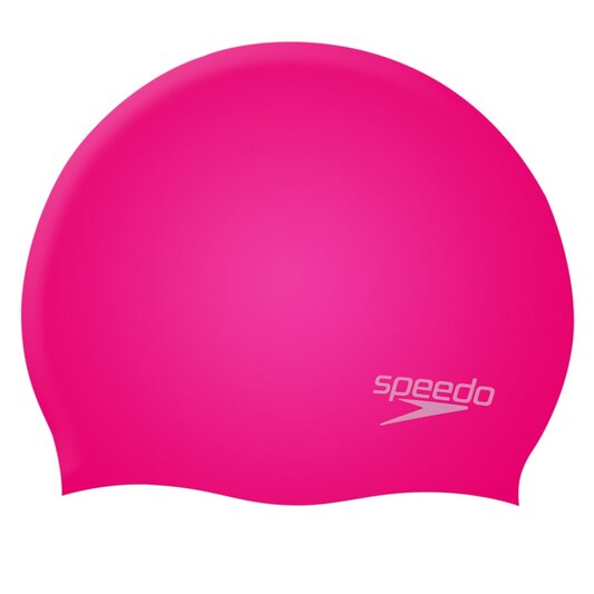 Speedo Plain Moulded Silicone Cap Red