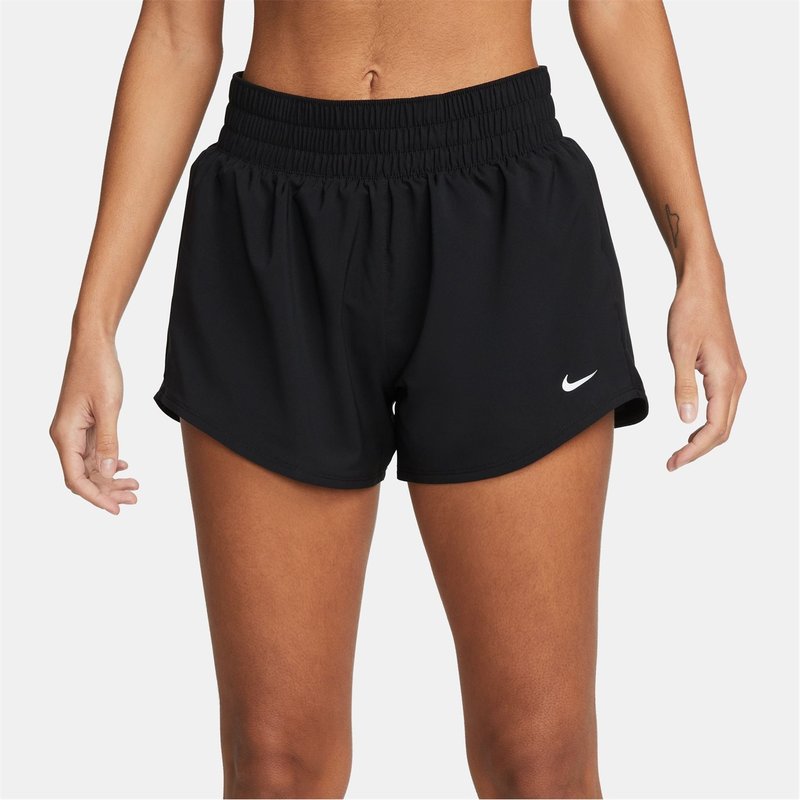 Nike Dri FIT One Womens Mid Rise 3 Brief Lined Shorts