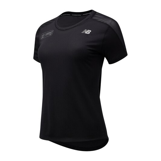 New Balance Virgin London Marathon Impact Run Short Sleeve T-Shirt Ladies