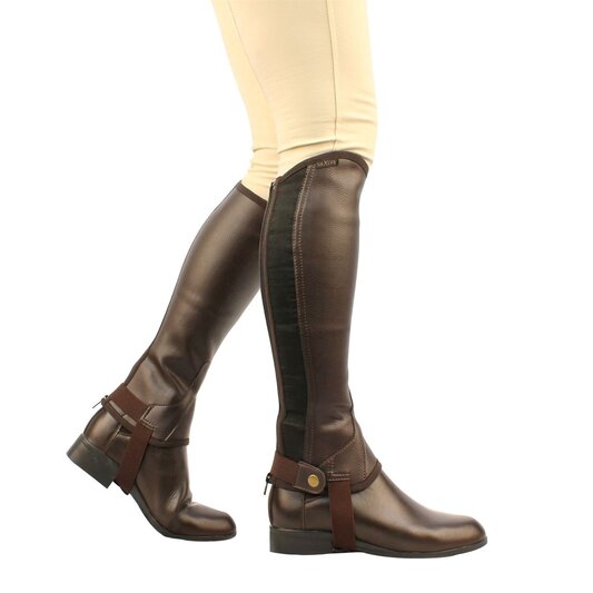 Saxon Equileather Half Chaps - Brown
