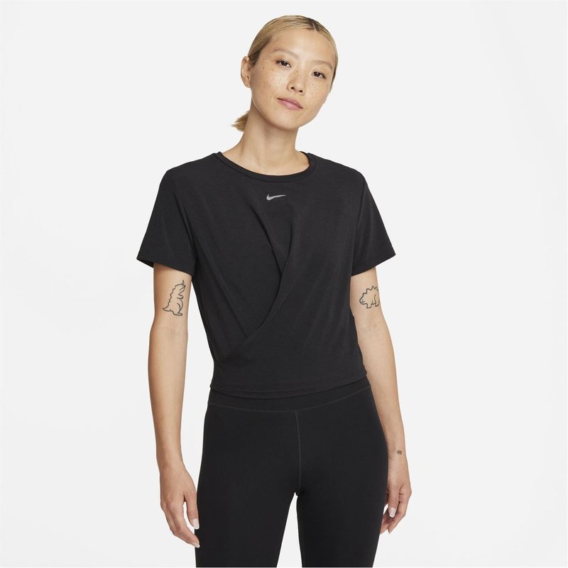 Nike Dri FIT One Luxe Womens Twist Standard Fit Short Sleeve Top