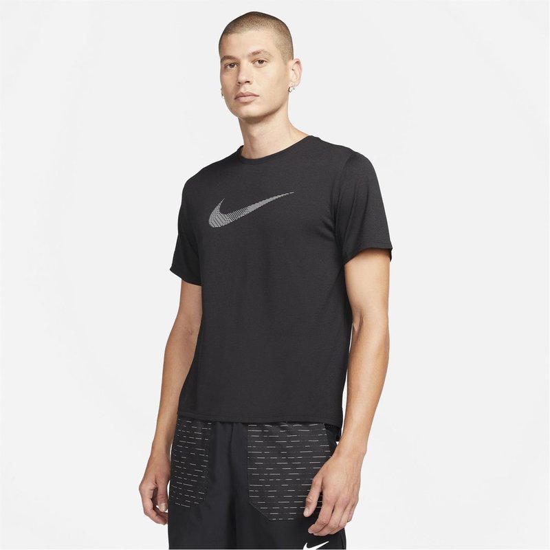 Nike Dri FIT Run Division Miler Mens Short Sleeve Hybrid Running Top