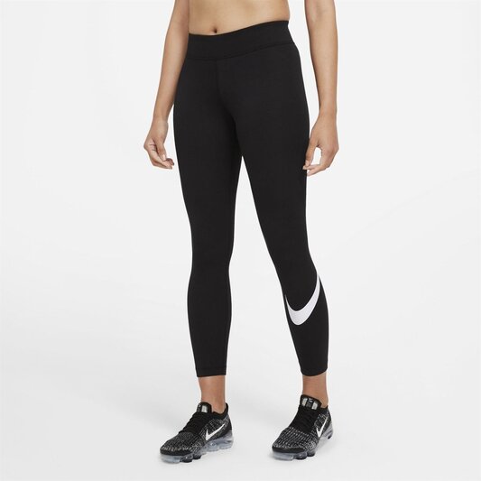 Nike Sportswear Essential Womens Mid Rise Swoosh Leggings (Plus Size)
