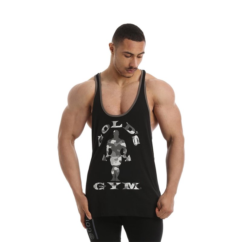 Golds Gym Print Vest Mens